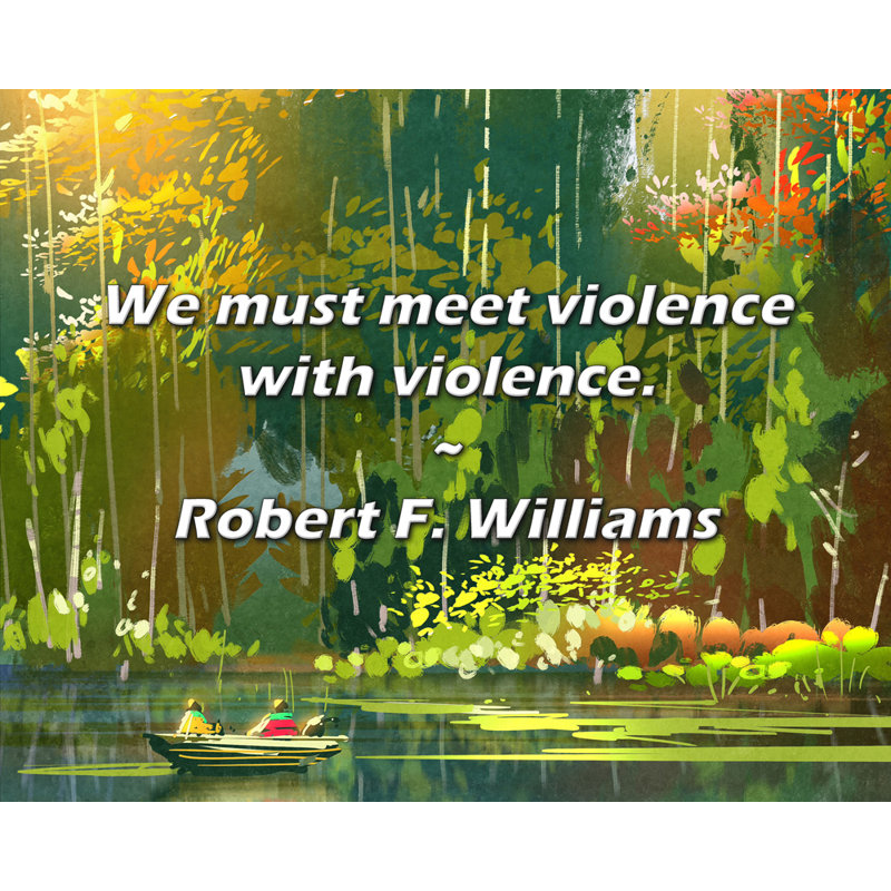 Citation de Robert F. Williams: «Nous devons faire face à la force par la force»., H 26 po x l 32 po