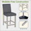 Ensemble de chaises à hauteur de comptoir pour 4 personnes, chaise de cuisine avec siège rembourré, tabouret de bar à hauteur de comptoir pour salle à manger