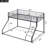 Metal Floor Bunk Bed, Twin XL over Queen, Sturdy Steel Frame, Space-Saving Contemporary Design