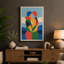Figures in Embrace Geometric 1 Piece Wrapped Canvas Wall Art-791572373-791572365