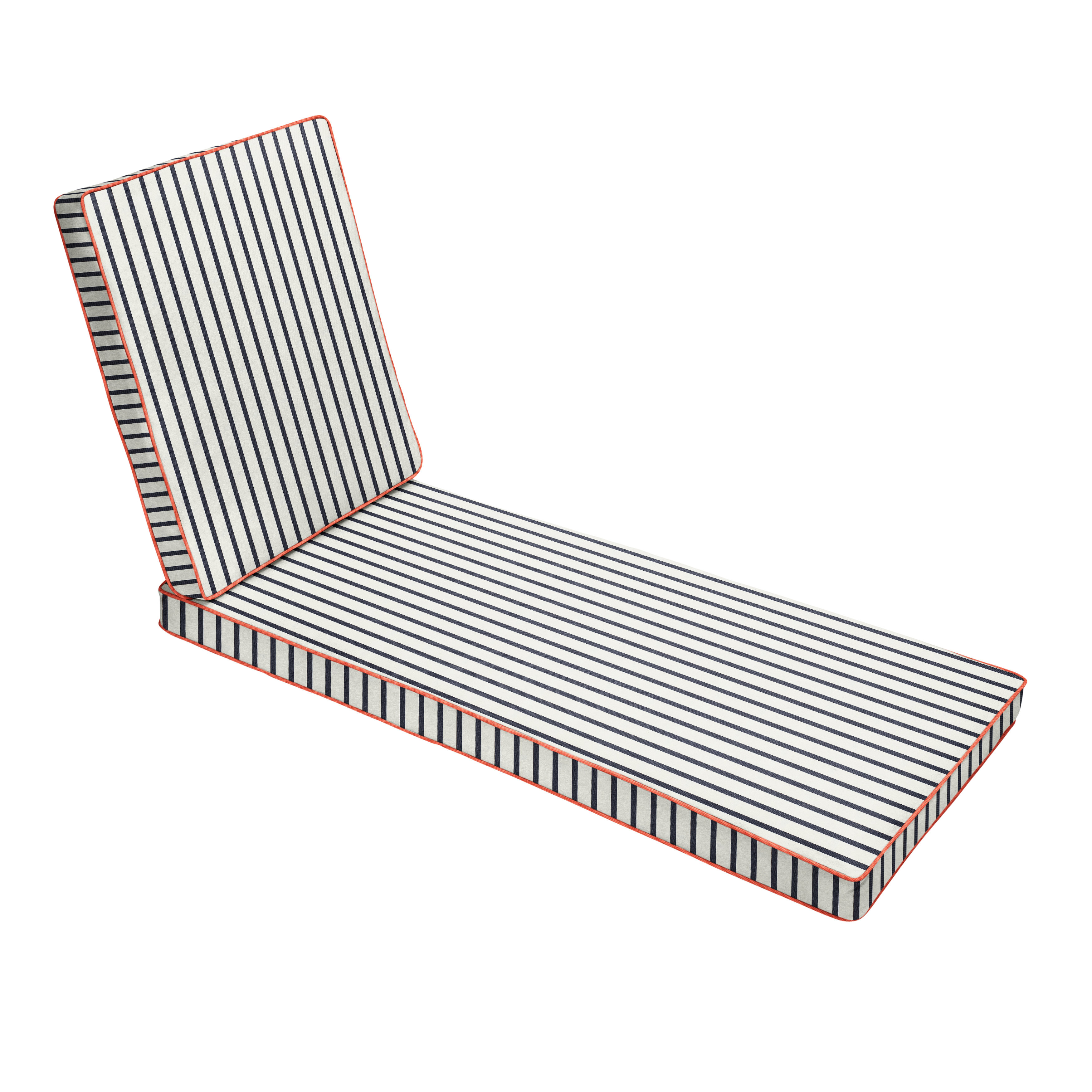 Albia Sunbrella Striped Outdoor Chaise Lounge Joss Main