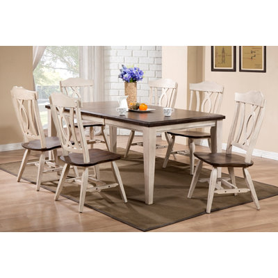 Abdelrhman 6 - Person Extendable Solid Wood Top Four Leg Base Dining Set
