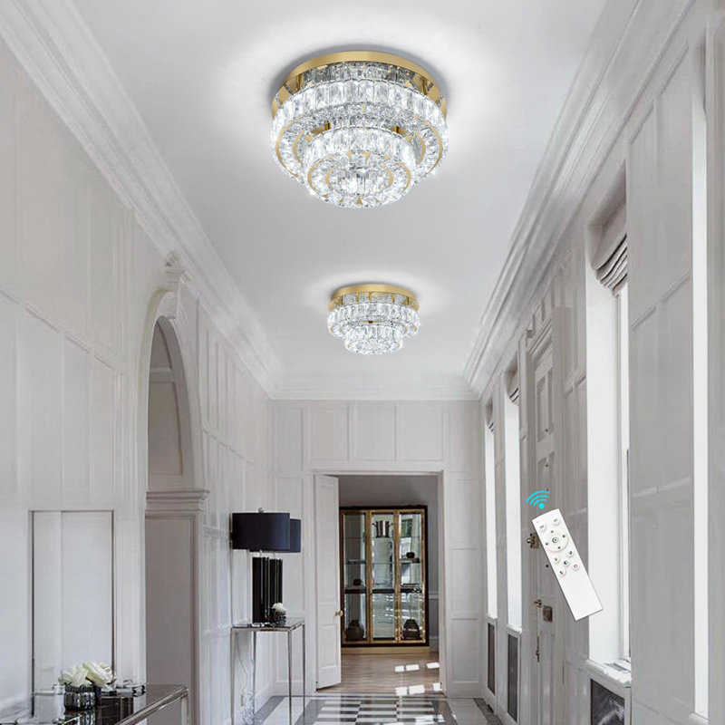 Lustre en cristal, Doré