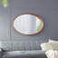 Miroir mural rond en bois D39,4 "x3"