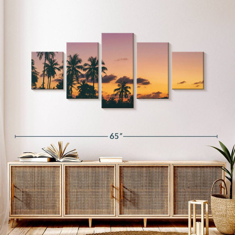 Coconut Sunset Silhouette, 24" H x 55" W