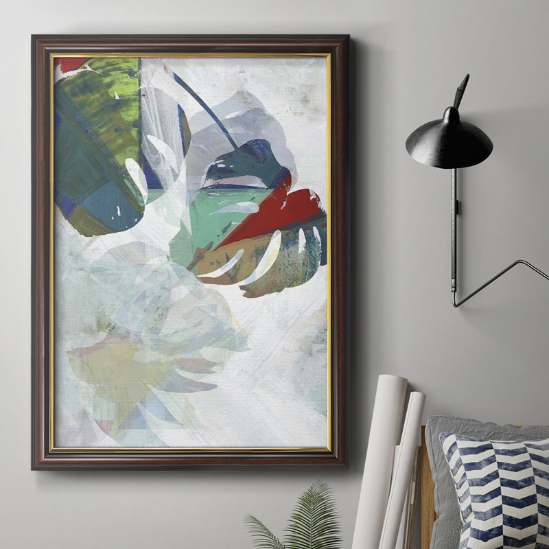 Toile encadrée de qualité supérieure Monstera VII - prête à être accrochée, H 27 po x l 18 po x P 2,5 po, Cadre doré