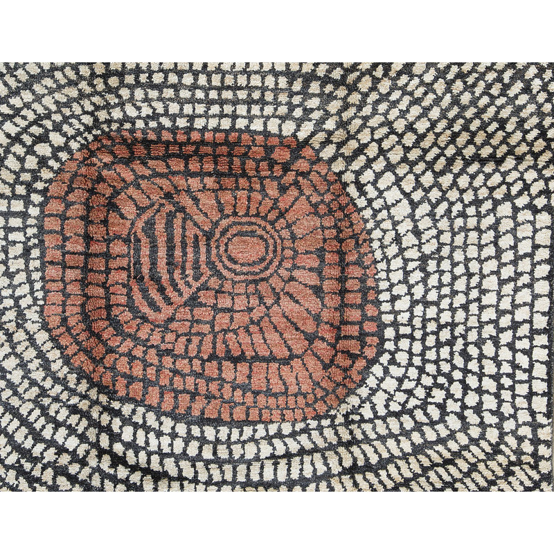Contemporain contemporain naturel handwoven one-of-genre