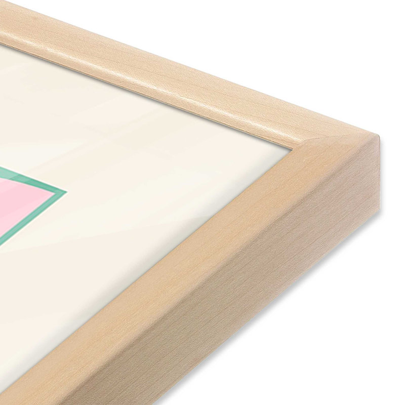 «Bauhaus Pastel Play» par Looks Printables, Papier encadré érable brut, H 25 po x l 19 po x P 1,25 po