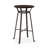 Overstreet Elm Round Solid Wood Top with Steel Base Dining Table-1375604350