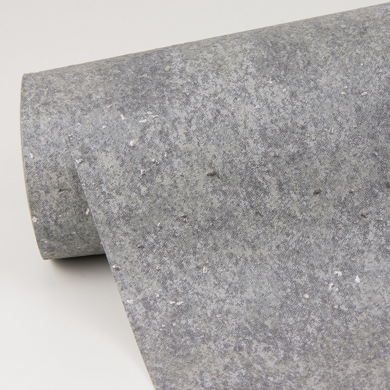 Rouleau de papier peint L 33 pi x l 27,6 po Devvan Cibola Stone, Gris clair
