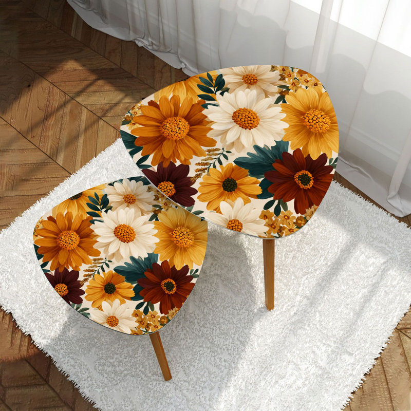 Ensemble de 2 tables basses gigognes Triangle