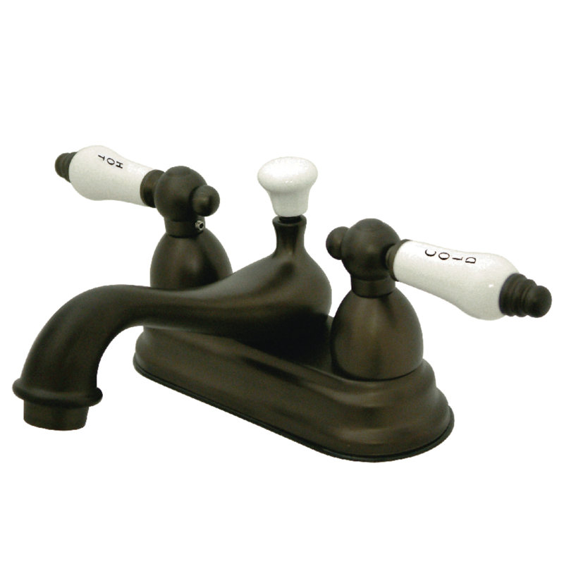 Vintage Lavatory Centerset Bathroom Faucet with Drain Assembly, Oil Rubbed Bronze