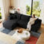 Chaise longue en velours côtelé Compression