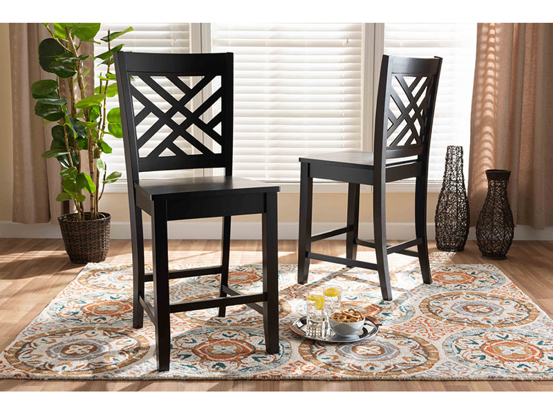 Tabouret de comptoir 24,2 po Britnie, Chêne brun foncé