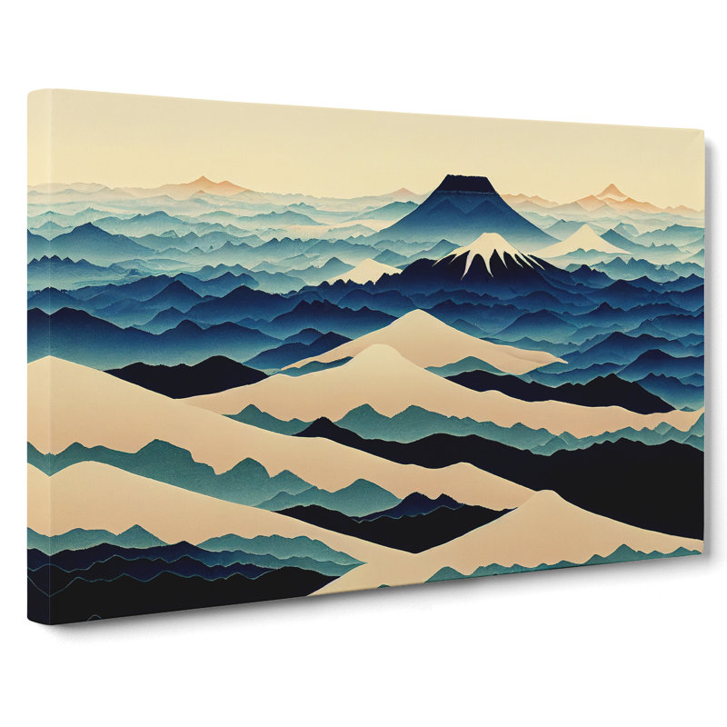 Resplendent Japanese Mountains - Wrapped Canvas, 35cm H x 50cm W x 3cm D
