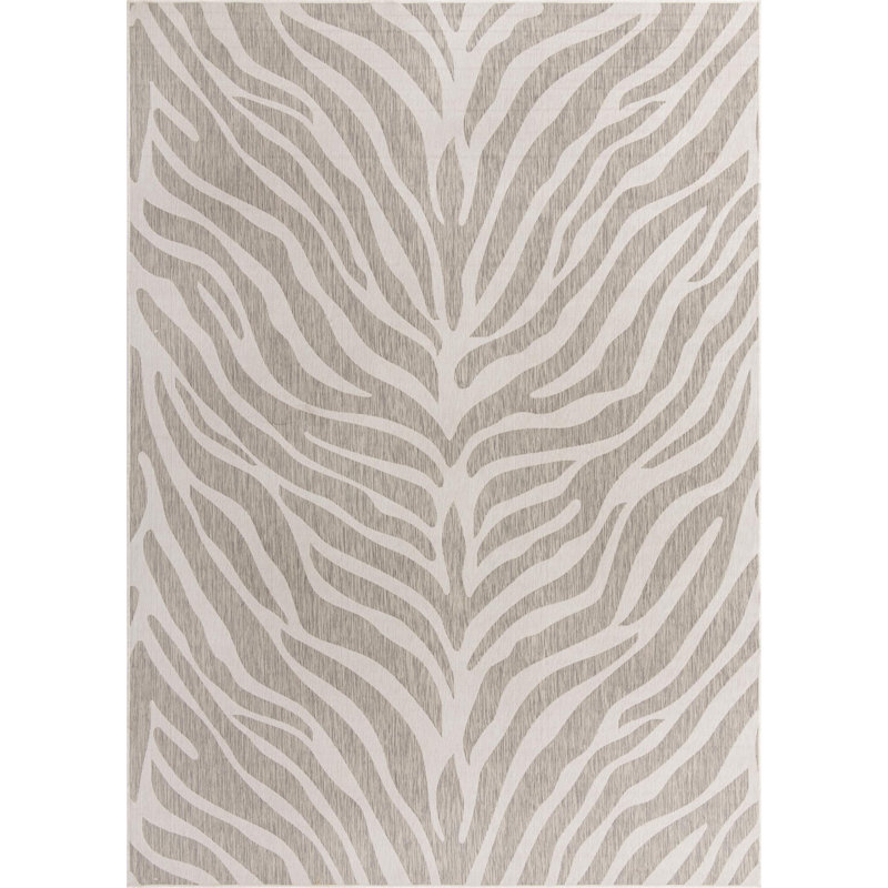 Outdoor Joyous Area Rug Stone Color, Rectangle 10' x 14'