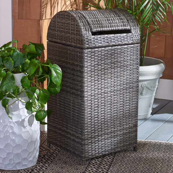 The Rise Double 30 Gal. Wall Mounted Waste Receptacles and Recycle