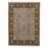 Wool Oriental Area Rug in Gray
