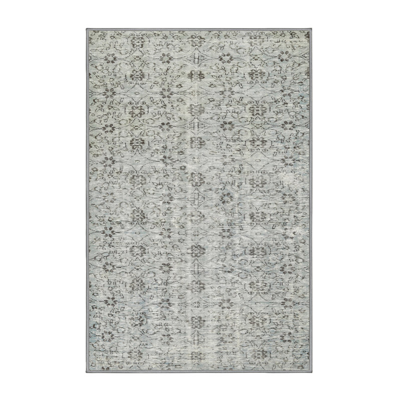 Tapis gris zone contemporaine Rothley, Rectangle 5 pi x 7 pi