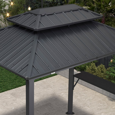 Accessoire de pergola mauve à persiennes mauve 13 pi kaki, pergola non incluse