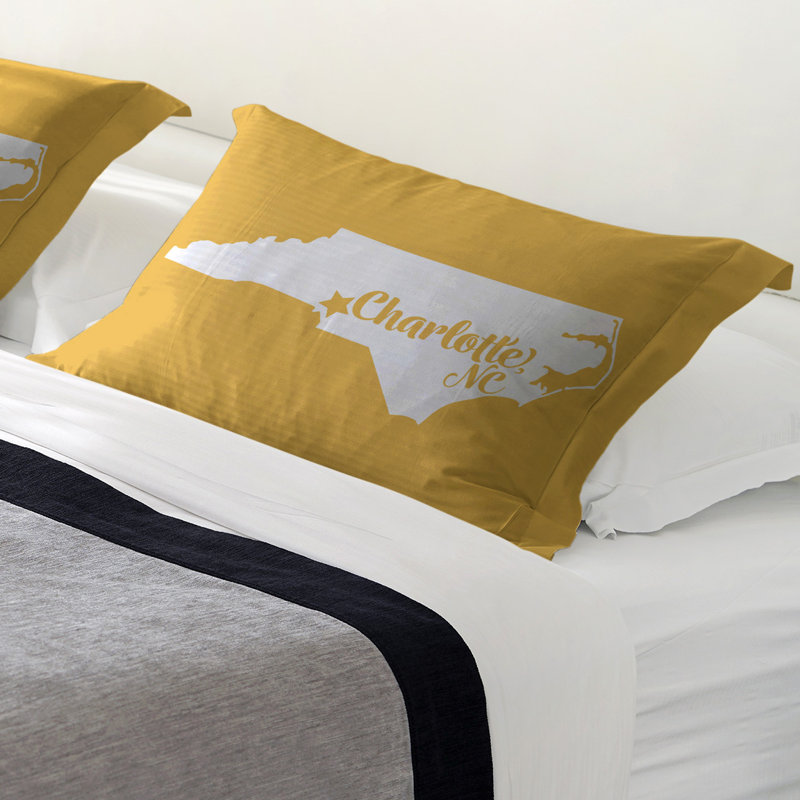 Charlotte Polyester Sham Set, Microfiber, Queen, Yellow