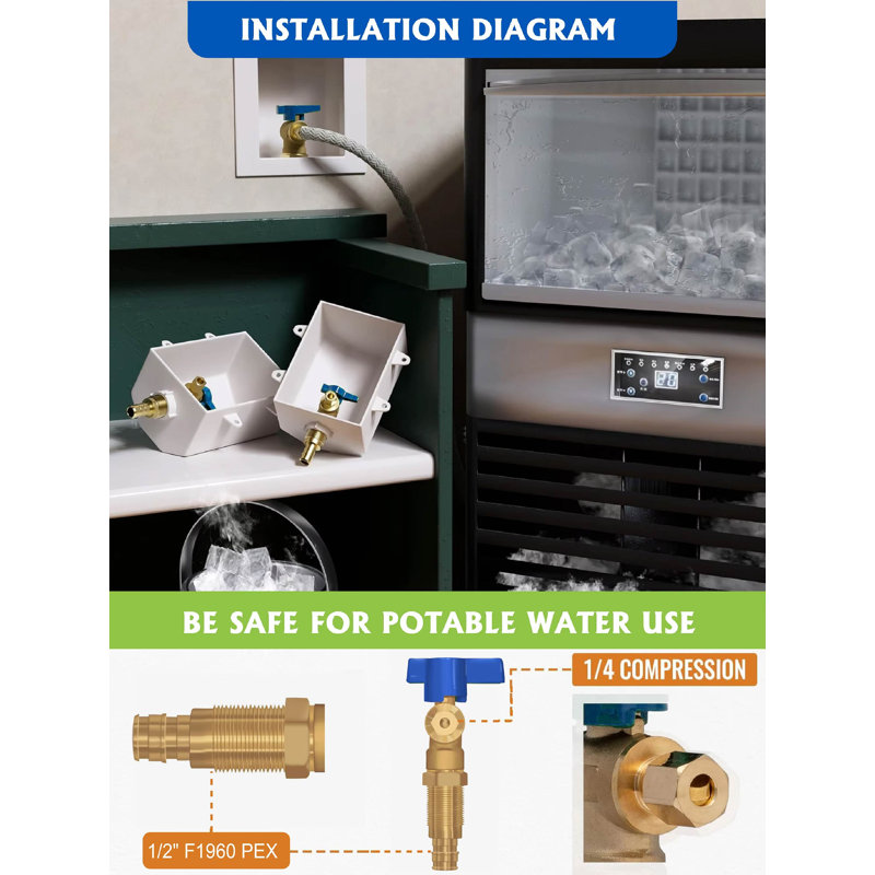 Boîte à glaçons 1/2 "F1960 PEX / PEX A connect