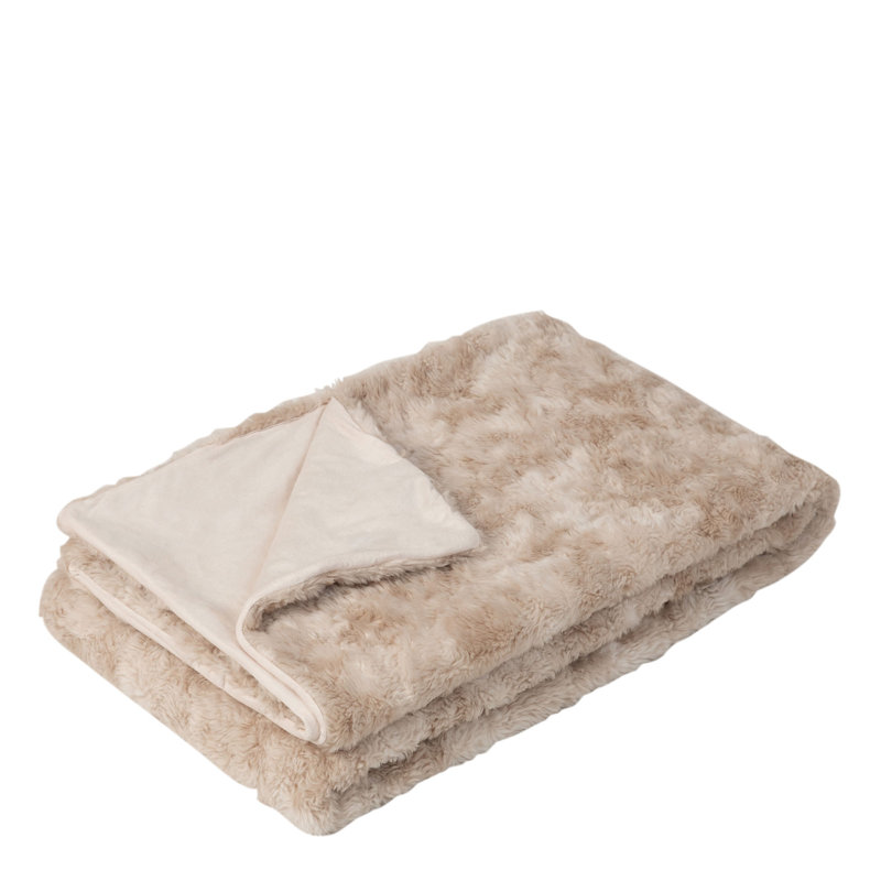 Luxury Faux Fur Throw, Brown