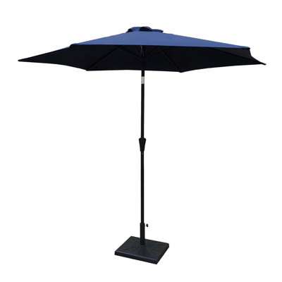 8.8 Feet Outdoor Aluminum Patio Umbrella,Market Umbrella With 42 Pound Square Resin Umbrella Base -  wtressa, YP0329-B010S00235