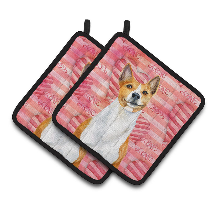 Cuisinier poignée love basenji caroline de la trésors