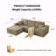 Canapé modulaire de 139,3 po, canapé désossé, sans assemblage, canapé nuage avec repose-pieds et 2 coussins, pour les salons et les chambres-402354844-402354845