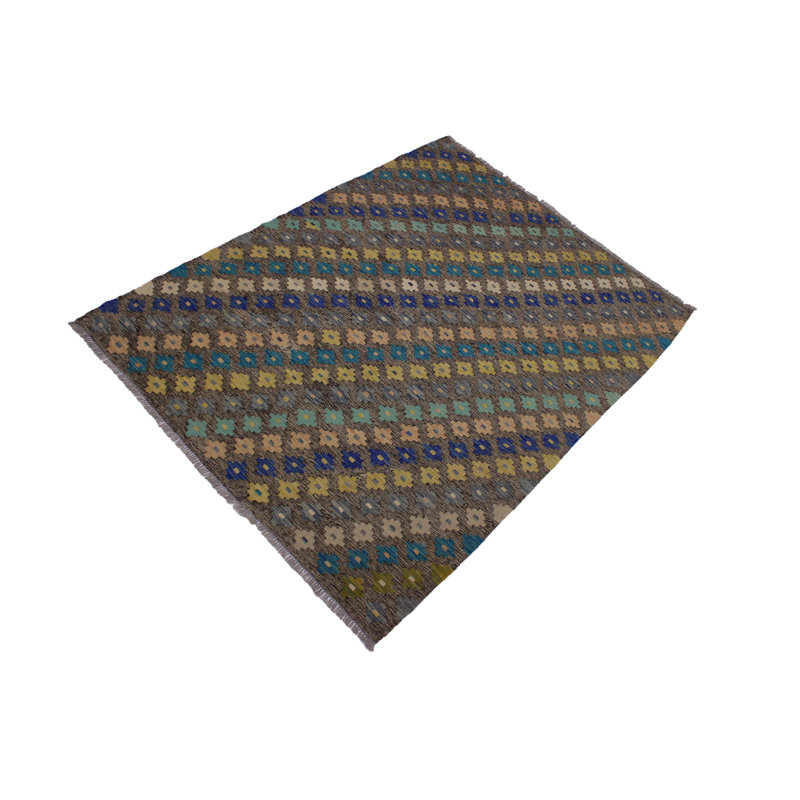 Tapis brun / brun clair en laine noué à la main de style sud-ouest fabriqué à la main 5 pi 10 po x 8 pi Madee