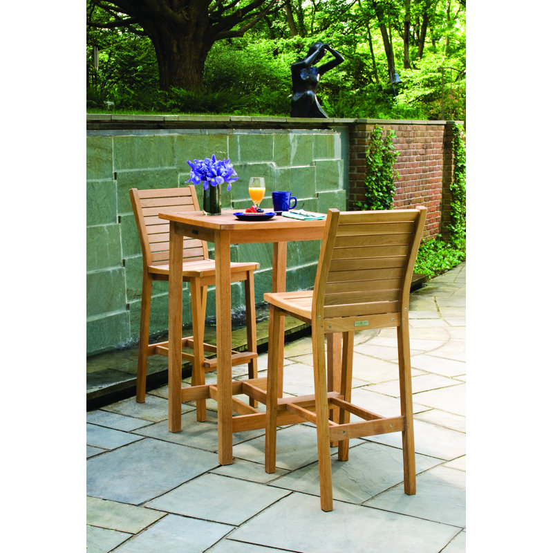 Dartmoor Outdoor Square Bar Table, Natural