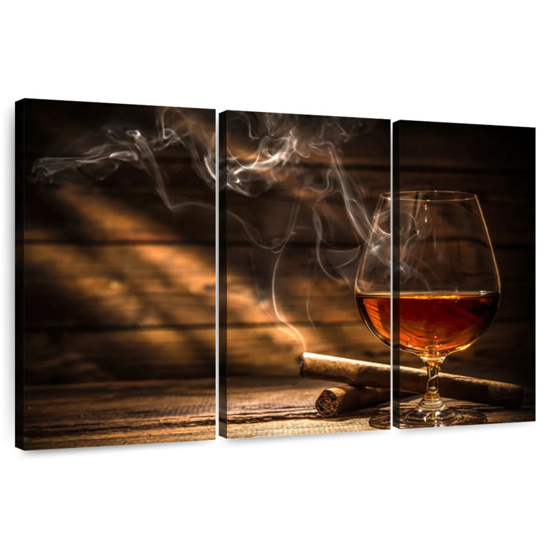 Yarlin Whiskey And Cigar, 20" H x 33" W