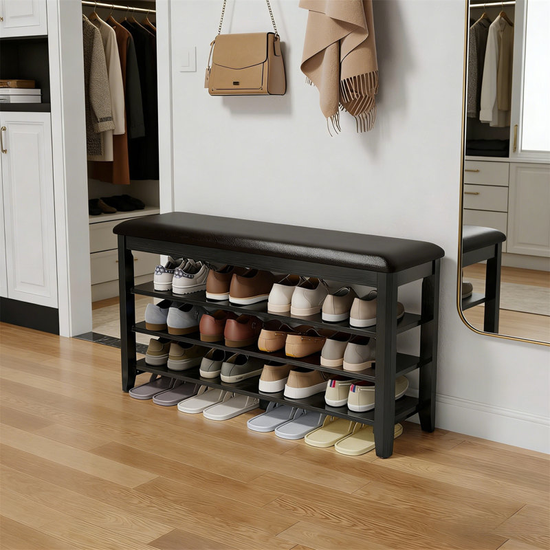 Premium Wooden Shoe Cabinet For Home, 20.4" H x 47.2" W x 11.8" D