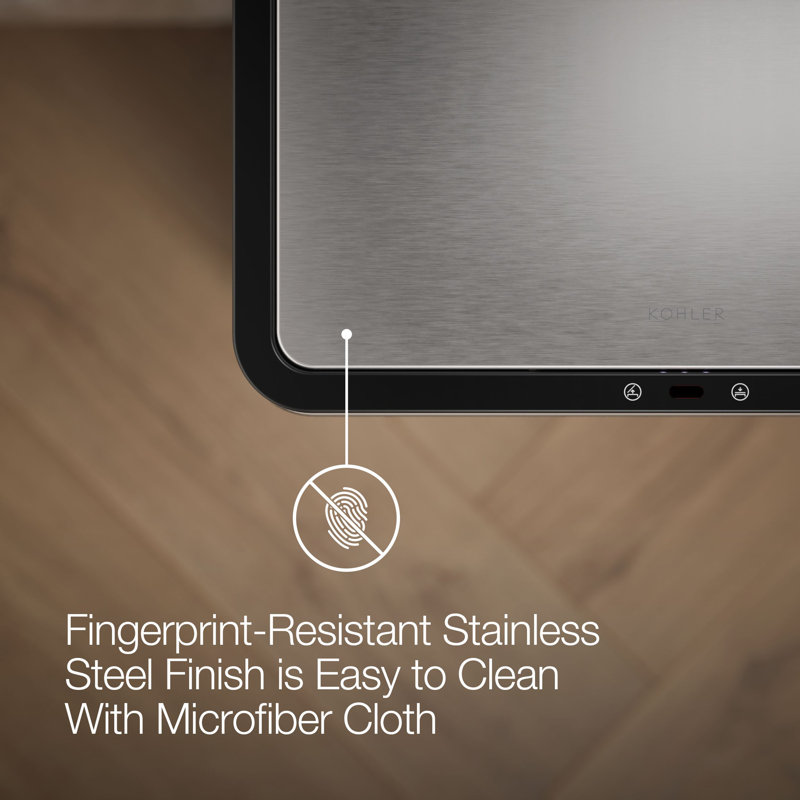 13-Gallon Touchless Stainless Steel Trash Can, Stainless