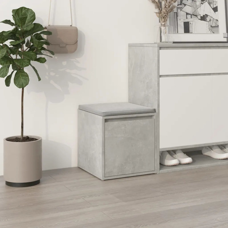 Ebern Designs Decorative Bin, Concrete Grey