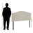 Jill Transitional Beige Linen Look Upholstered Queen Size Headboard, 50.28" H X 62.76" W X 2.73" D-1901544018-1901544367