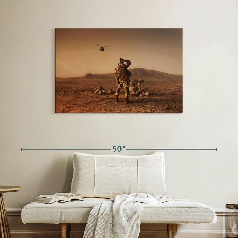 Lelar Medevac Army, 26" H x 39" W