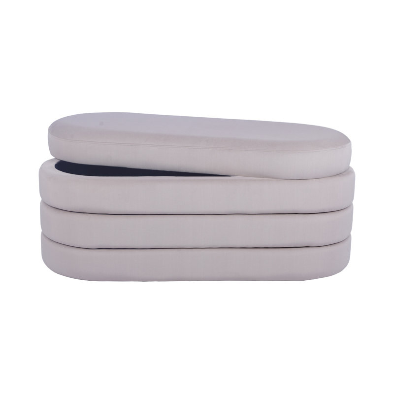 Banc avec rangement en velours