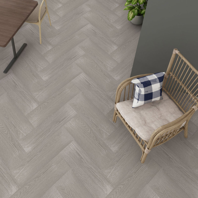 6" x 18" Luxury Vinyl Tile,Self-adhesive Vinyl Flooring, Charcal Oak