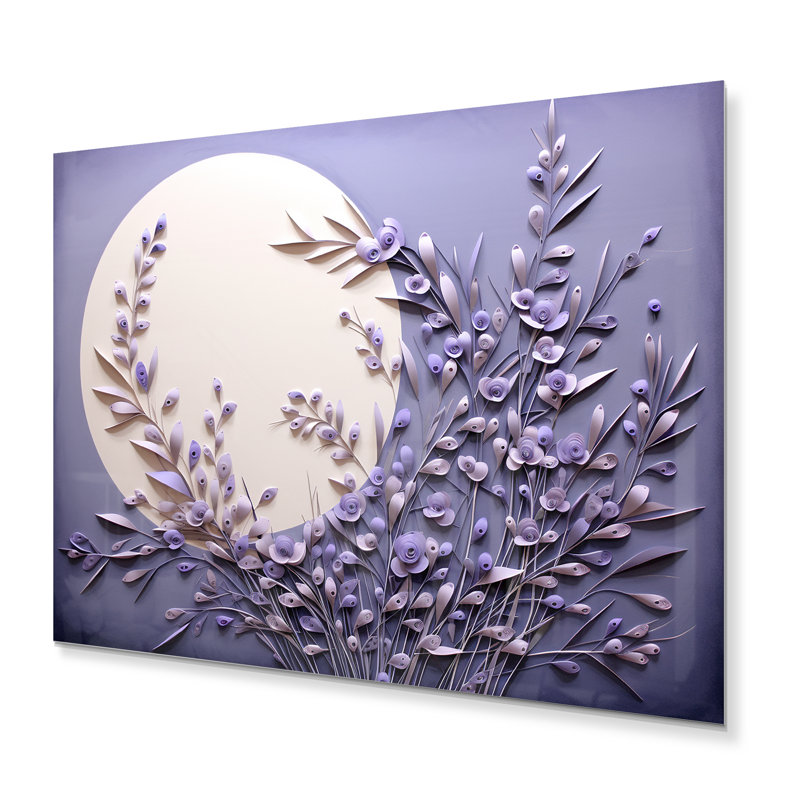 «Lavande Luminescence Moon Stilness» sur métal, H 24 po x l 32 po x P 1 po