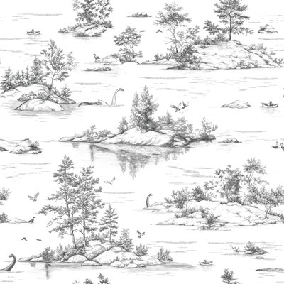 Nessie Novelty Toile Peel and Stick Wallpaper