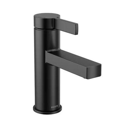 Moen Beric One-handle Single Hole Centerset Bathroom Faucet with Drain Assembly, Optional Deckplate Included
