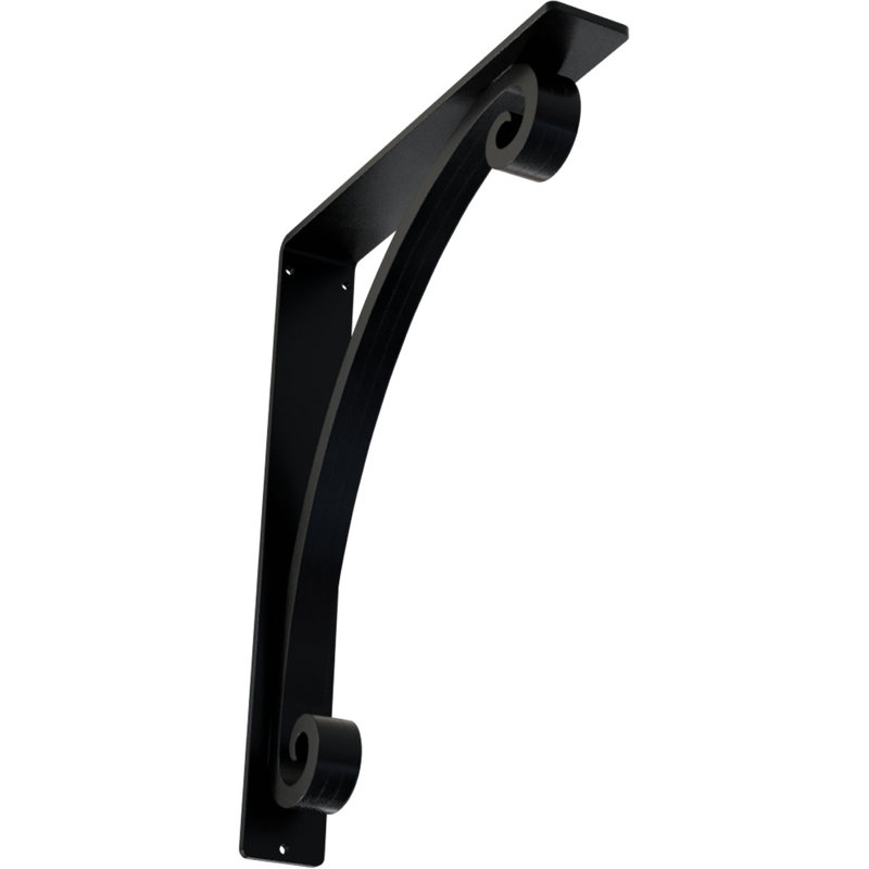 Support en fer forgé Legacy, H 15 po x l 2 po x P 12 po, Noir