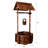Rustic Wooden Wishing Well Planter Outdoor Home Décor For Patio