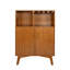 Armoire à liqueurs 31,5 "avec porte-verres à vin, support à vin et tablette réglable