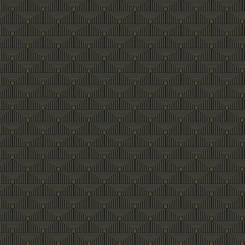 Nicely Boutique Collection Metallic Geometric Key 10.05m x 53cm Wallpaper Roll, Black