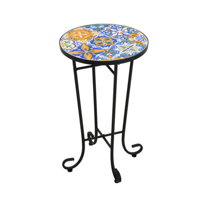 Outdoor Ceramic Tile Furniture With Rain- Surface And Frame Colourful Patio Feature Robust