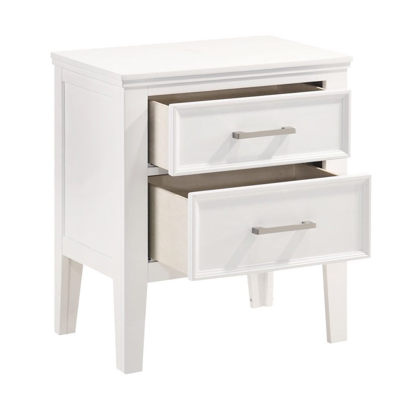 Jonnathan Wood Nightstand (Set Of 2), White