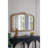 40x1.5x30" Arched Wall Mirror with Ornate Gold Frame